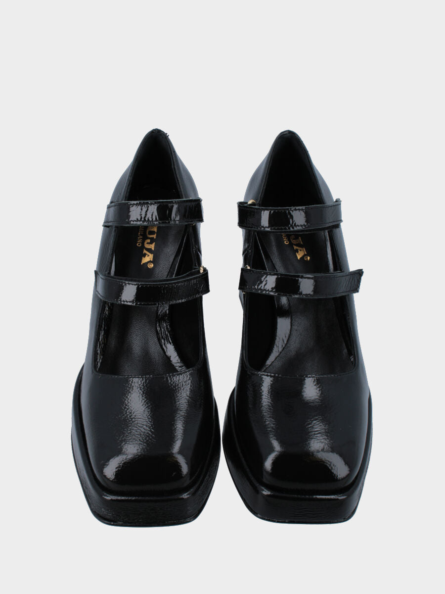 Sandalo monoblocco in vitello rosso con fascia ripiegata