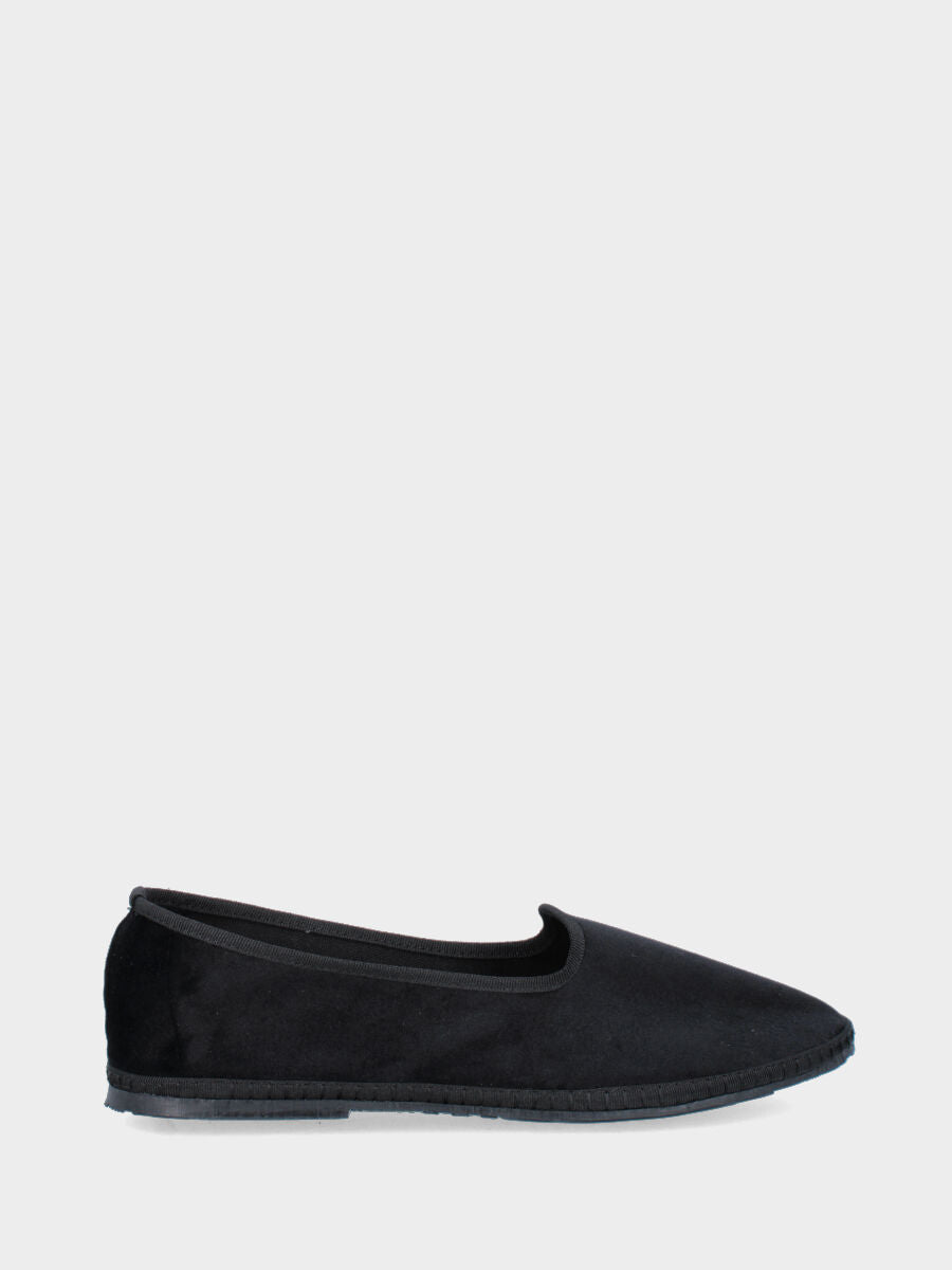 Black Friulana in fabric with tone-on-tone trims