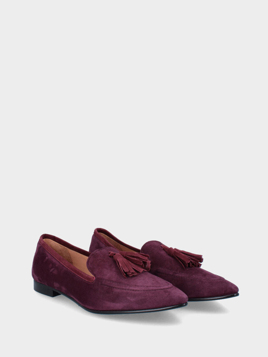 Sandalo monoblocco in vitello rosso con fascia ripiegata