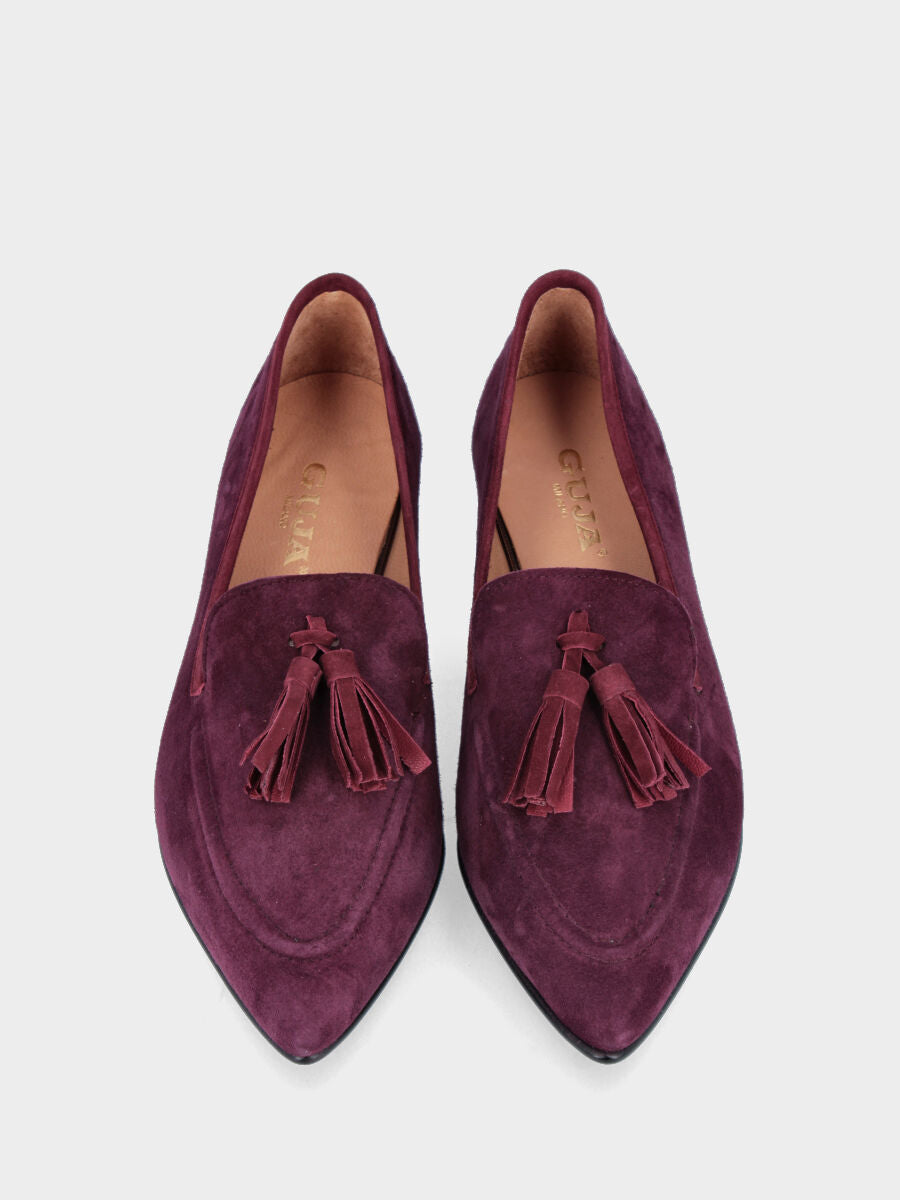 Sandalo monoblocco in vitello rosso con fascia ripiegata