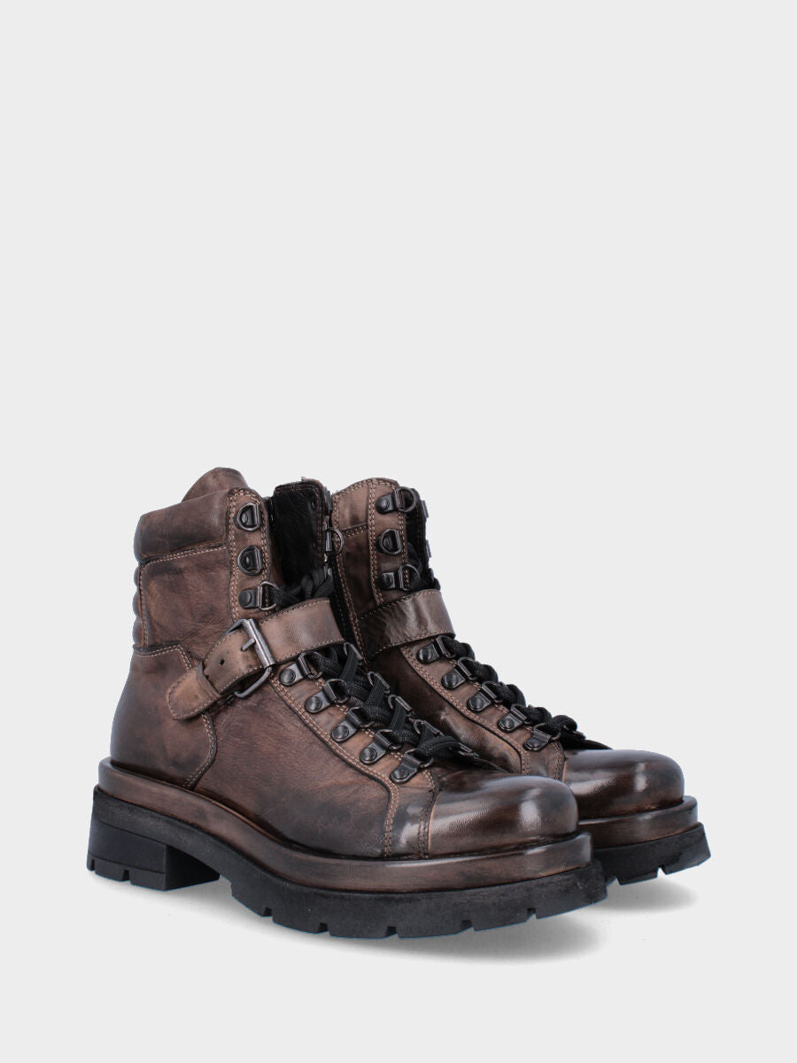 Polacchino marrone in pelle modello pedula