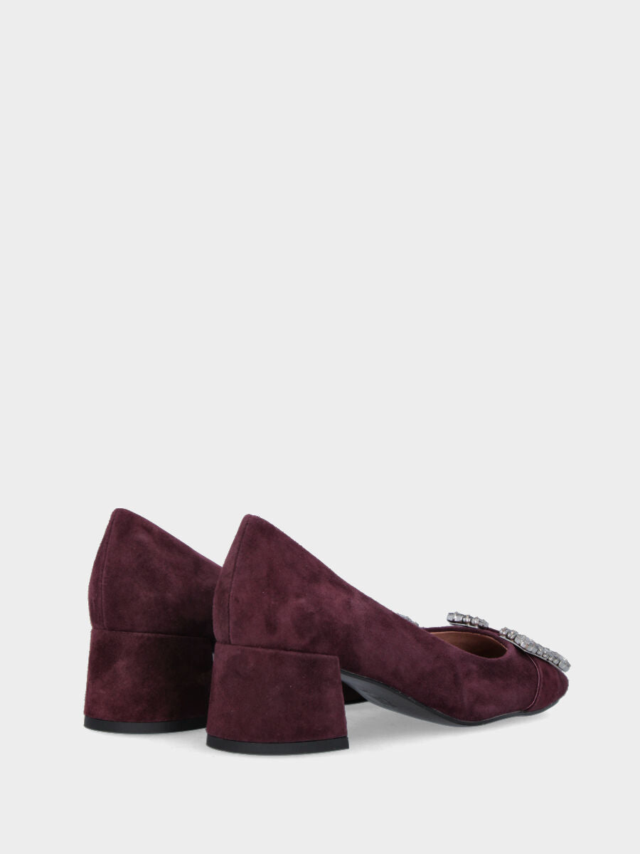 Sandalo monoblocco in vitello rosso con fascia ripiegata