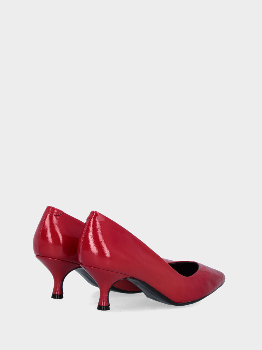 Décolleté rossa in naplak a punta affusolata