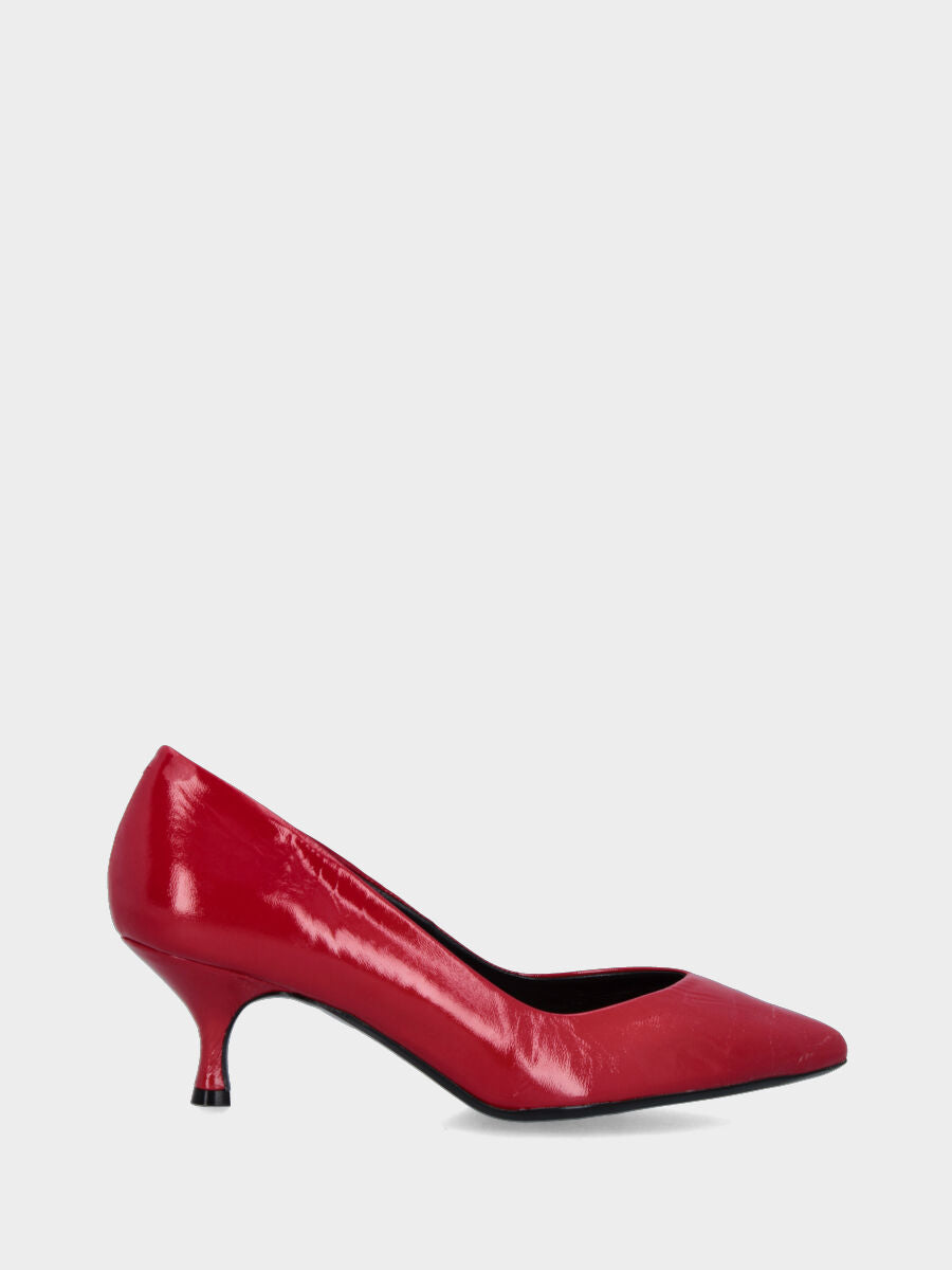 Décolleté rossa in naplak a punta affusolata