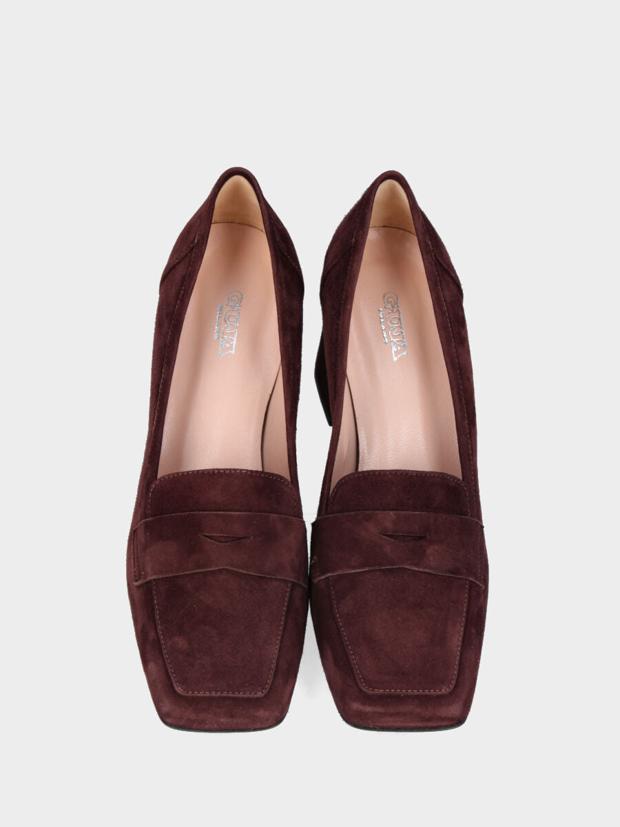 Sandalo monoblocco in vitello rosso con fascia ripiegata