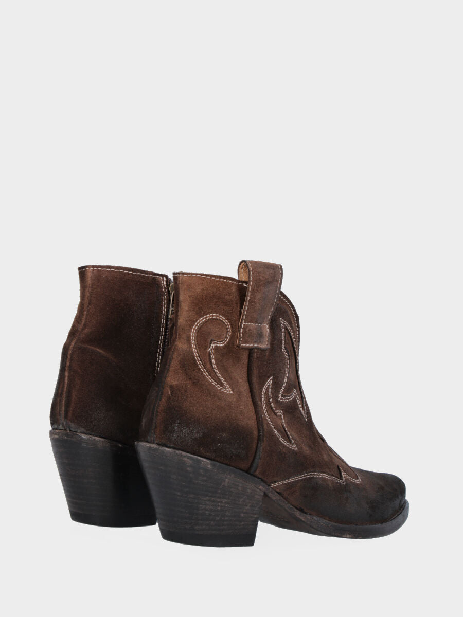 Campero basse marron en cuir avec inserts doublés