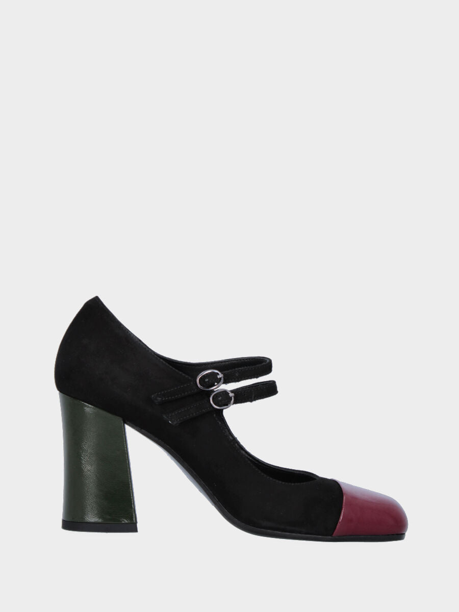Sandalo monoblocco in vitello rosso con fascia ripiegata