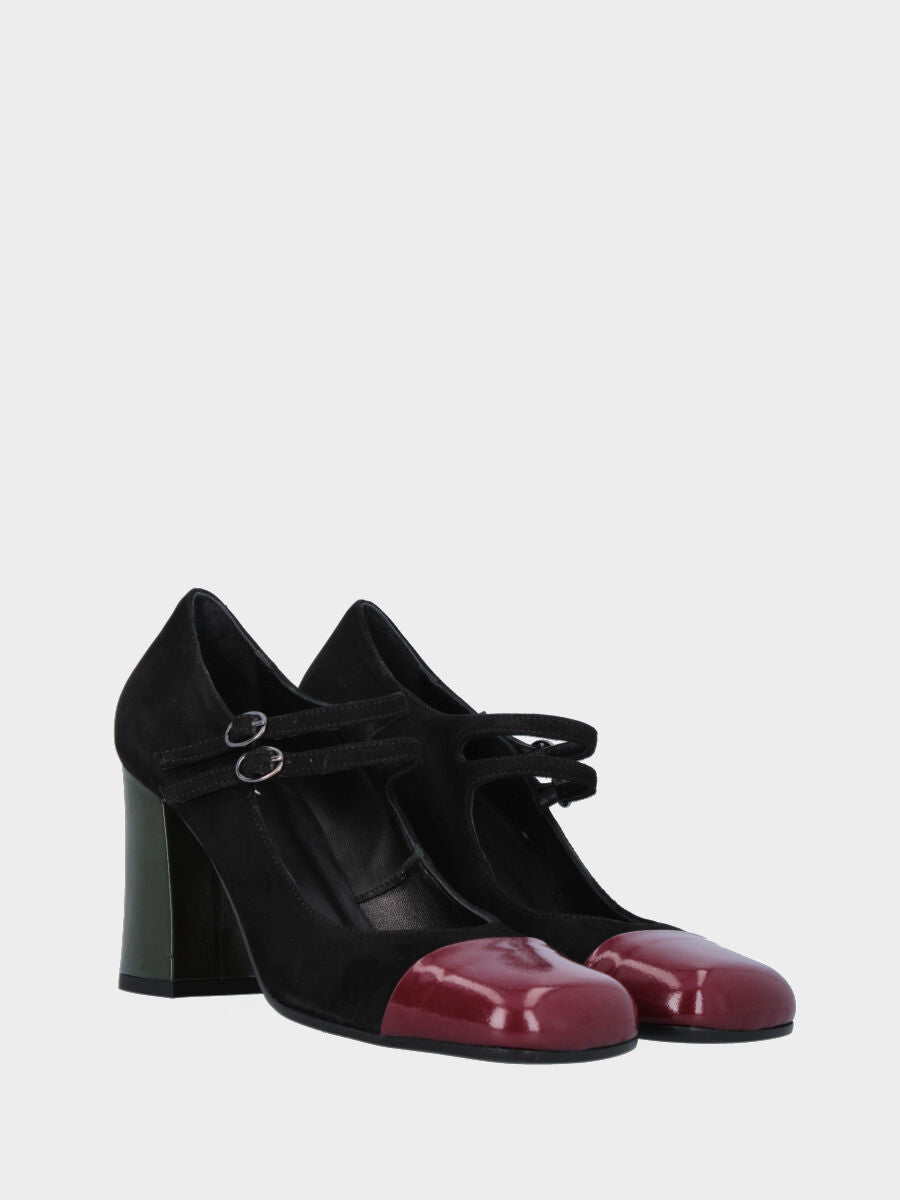 Sandalo monoblocco in vitello rosso con fascia ripiegata