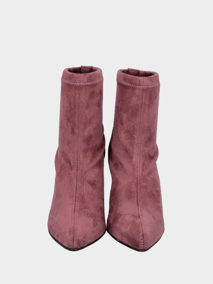 Stivaletto rosa in eco camoscio elasticizzato