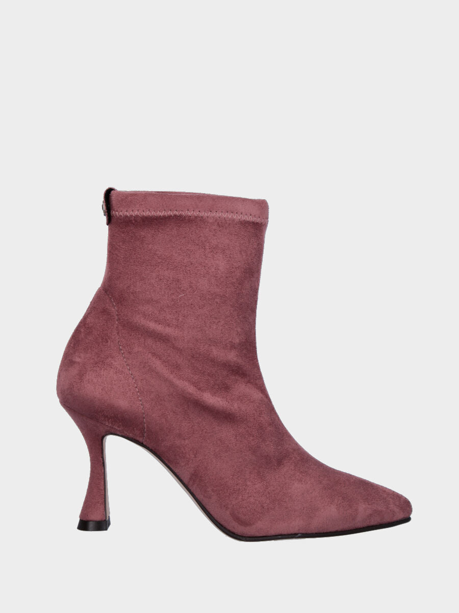 Stivaletto rosa in eco camoscio elasticizzato