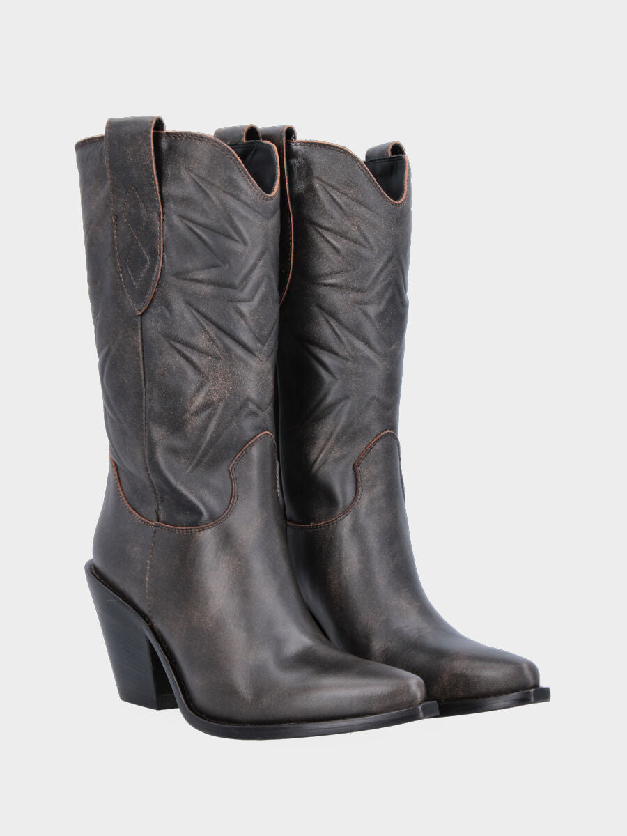 Campero dark brown leather head with star padding