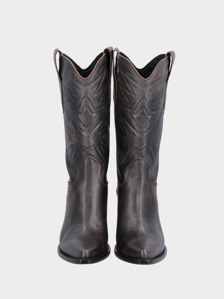 Campero dark brown leather head with star padding