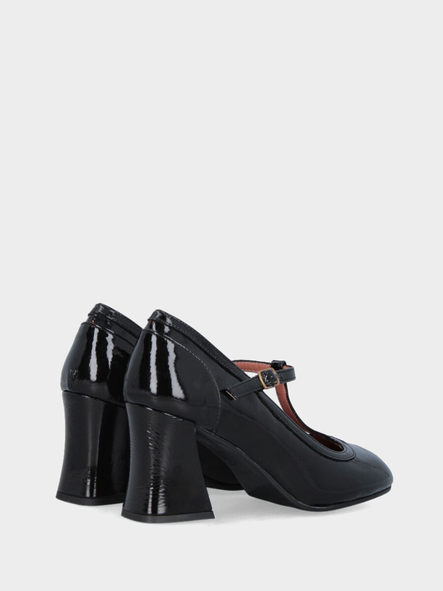 Charleston nappe noire avec talon creux