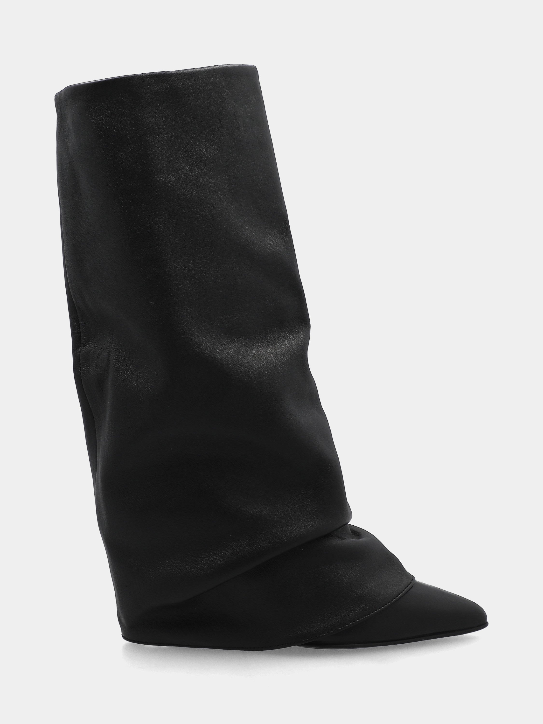 Sandalo monoblocco in vitello rosso con fascia ripiegata