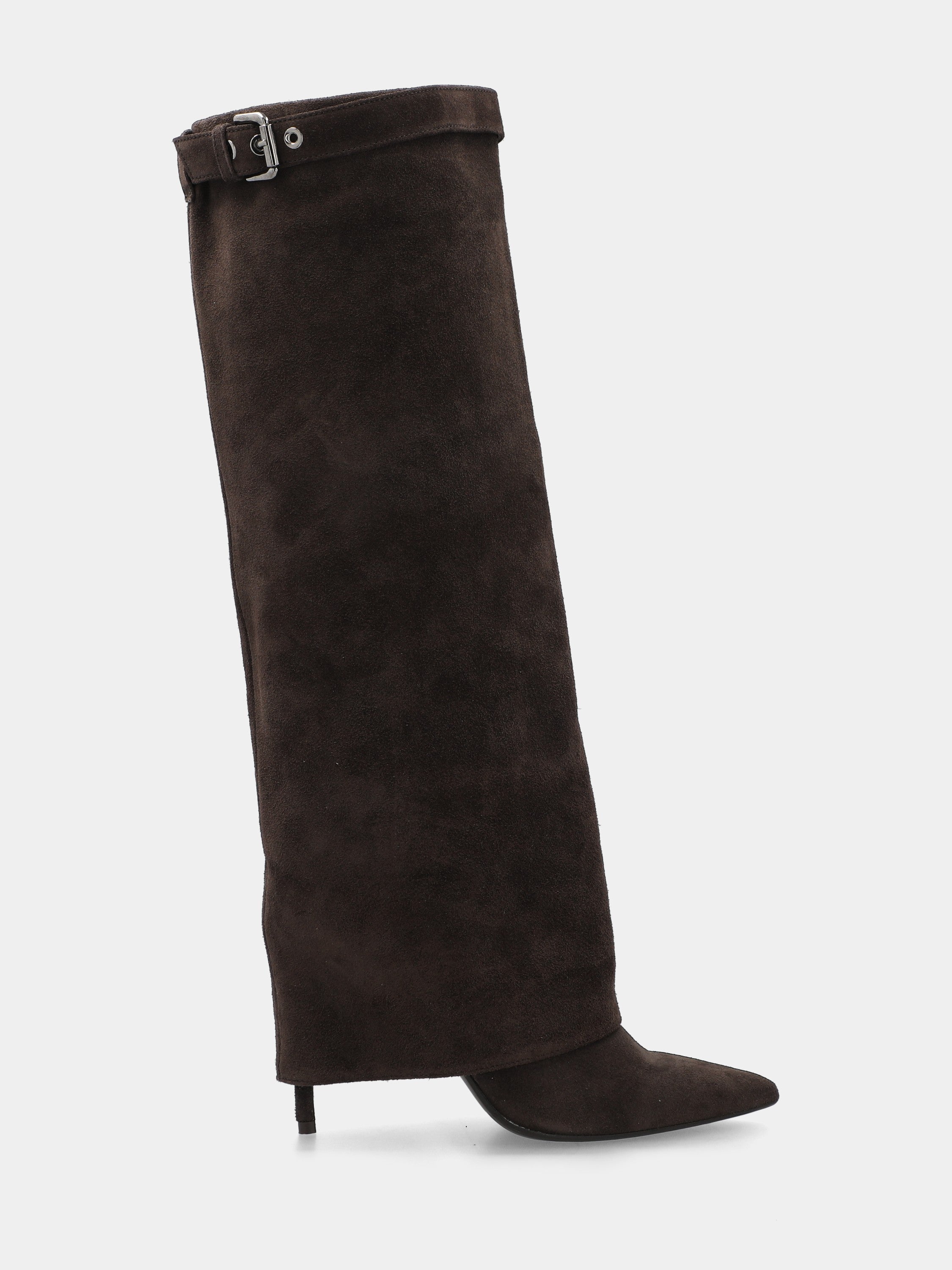 Sandalo monoblocco in vitello rosso con fascia ripiegata