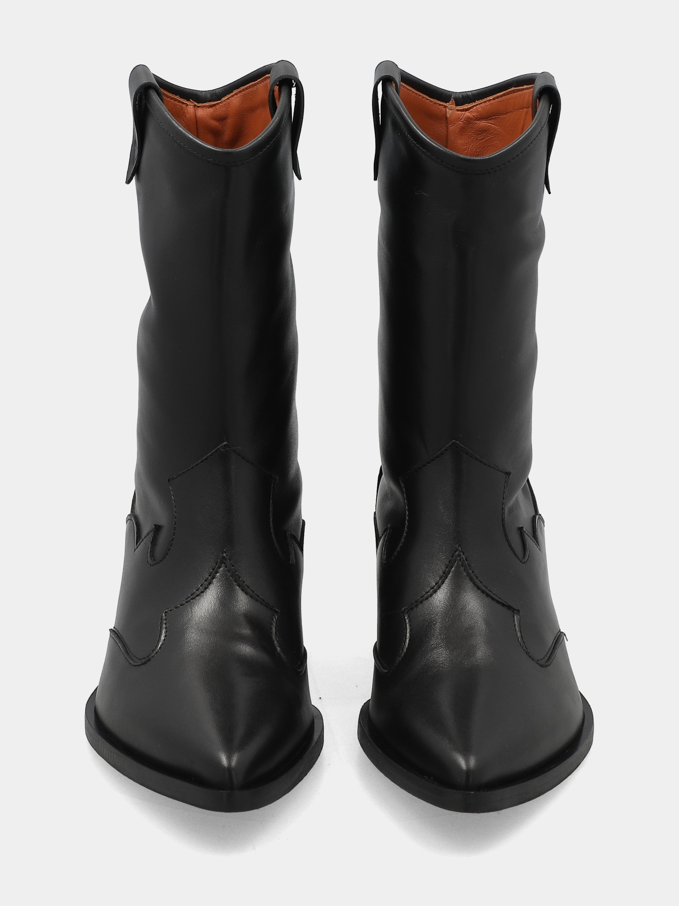 Sandalo monoblocco in vitello rosso con fascia ripiegata