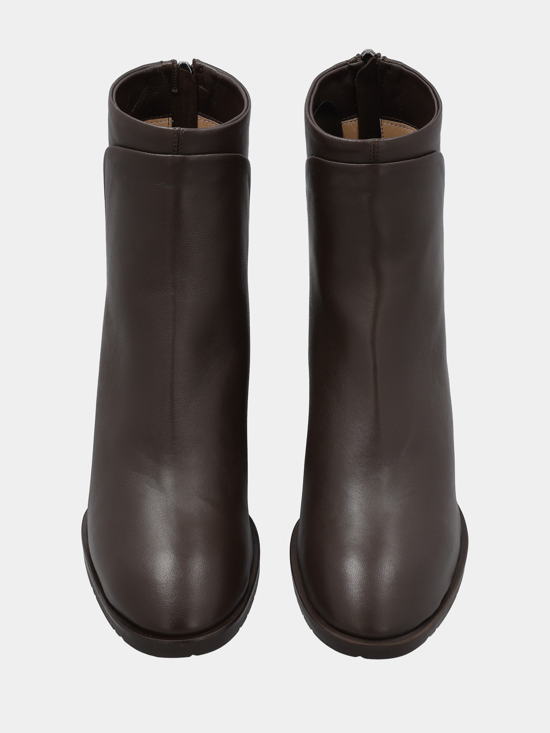 Sandalo monoblocco in vitello rosso con fascia ripiegata