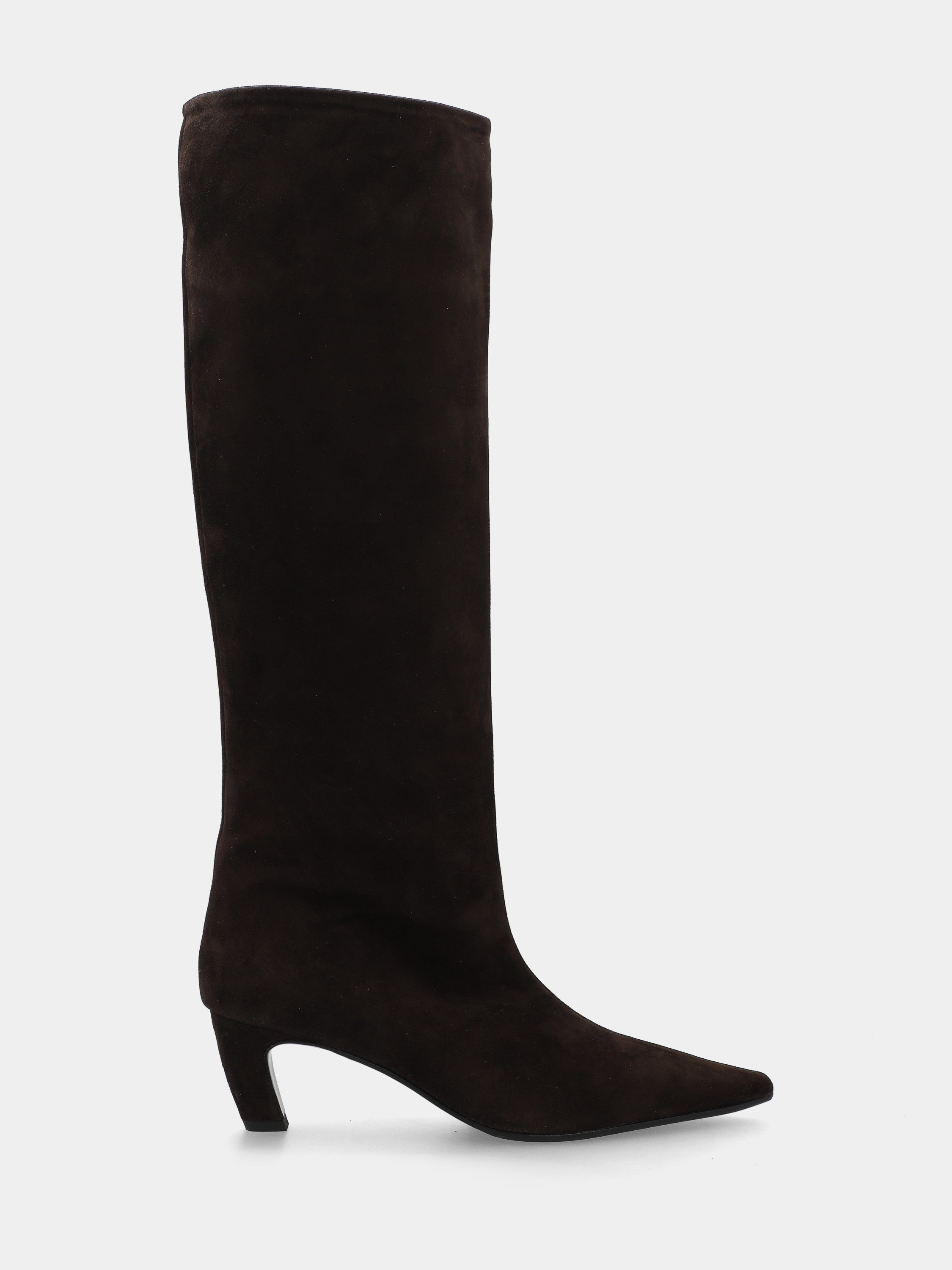 Sandalo monoblocco in vitello rosso con fascia ripiegata