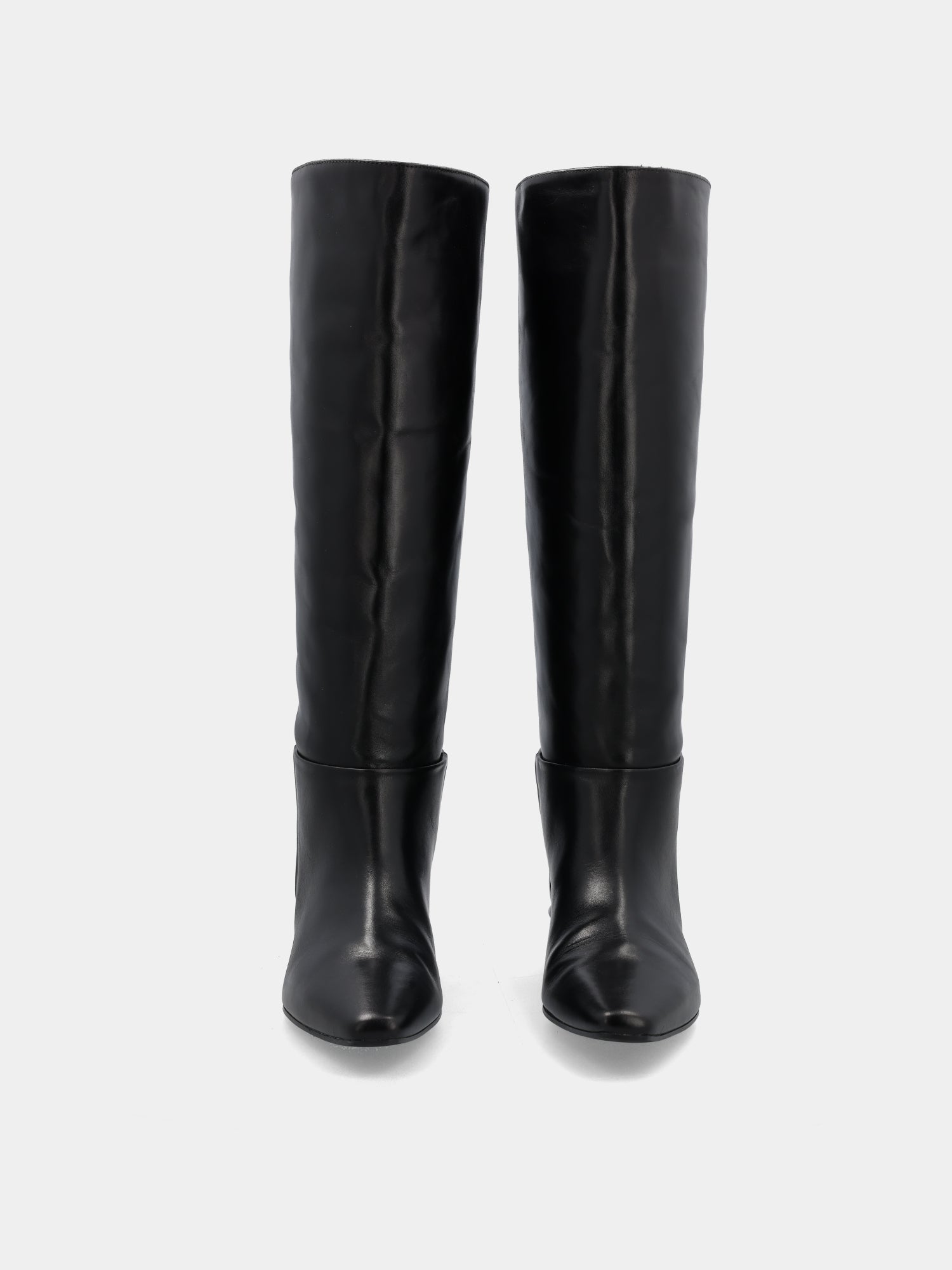 Oxford en cuir de veau noir à bout et tige retournés