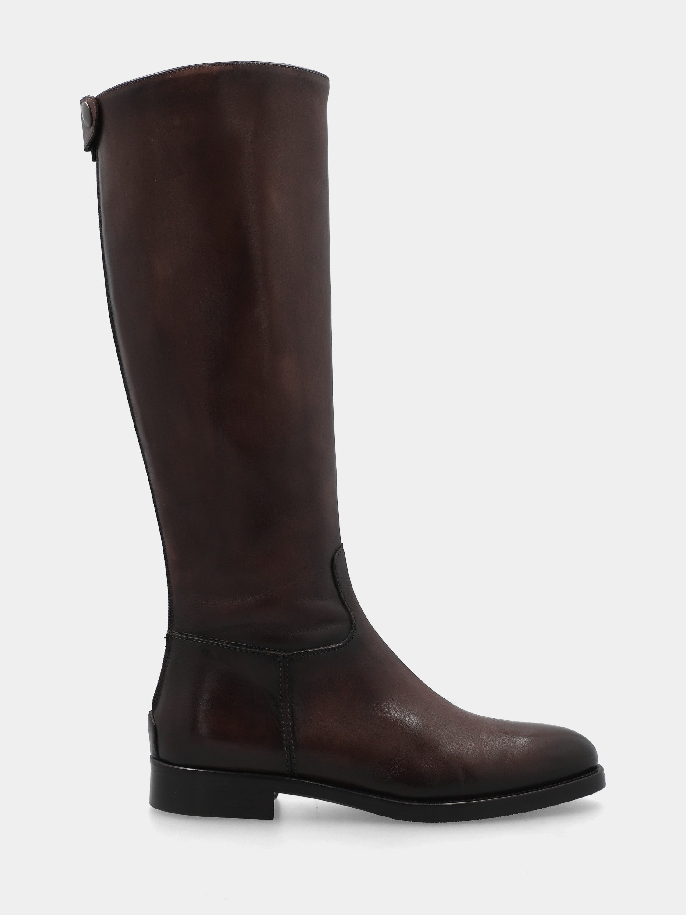 Sandalo monoblocco in vitello rosso con fascia ripiegata