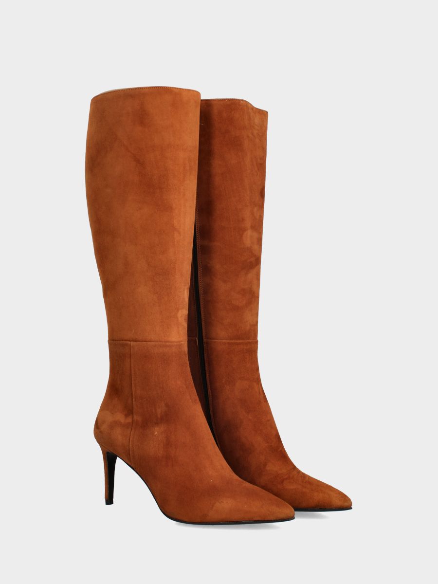 Sandalo monoblocco in vitello rosso con fascia ripiegata