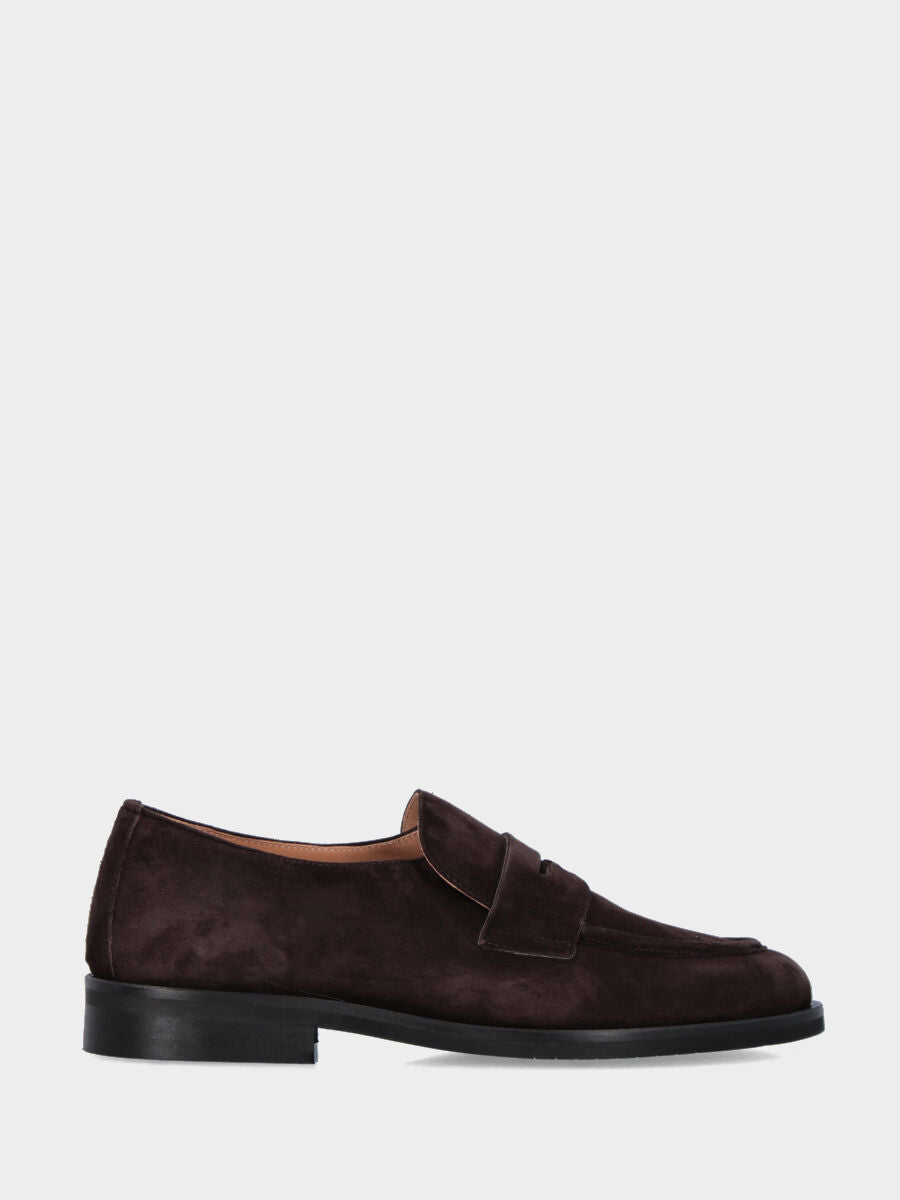 Sandalo monoblocco in vitello rosso con fascia ripiegata
