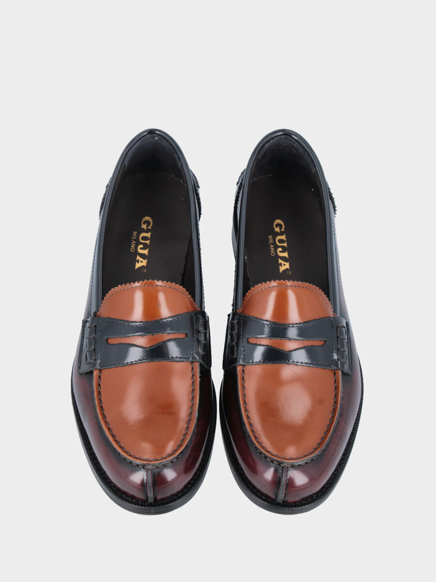 Sandalo monoblocco in vitello rosso con fascia ripiegata