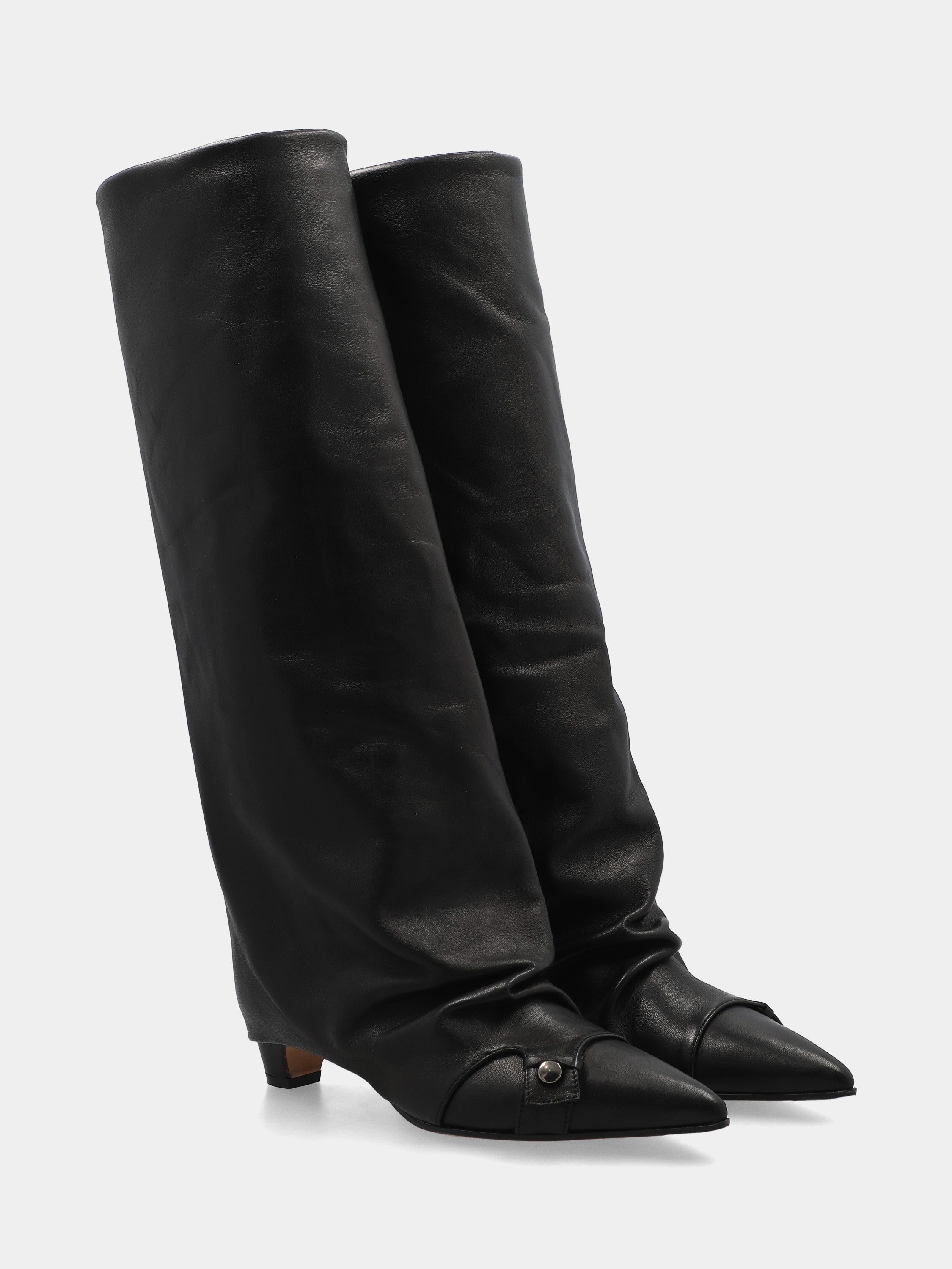 Sandalo monoblocco in vitello rosso con fascia ripiegata