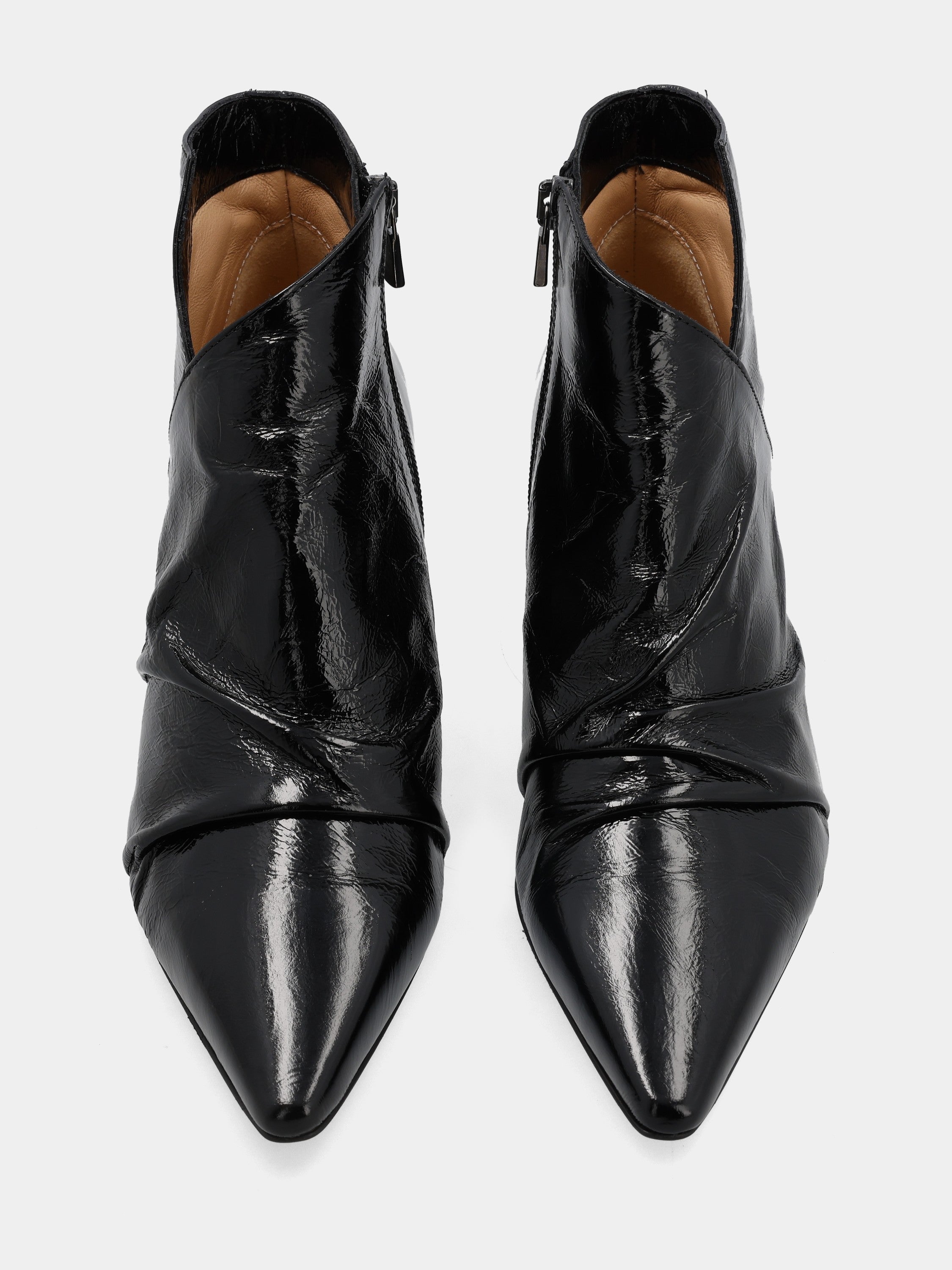 Sandalo monoblocco in vitello rosso con fascia ripiegata