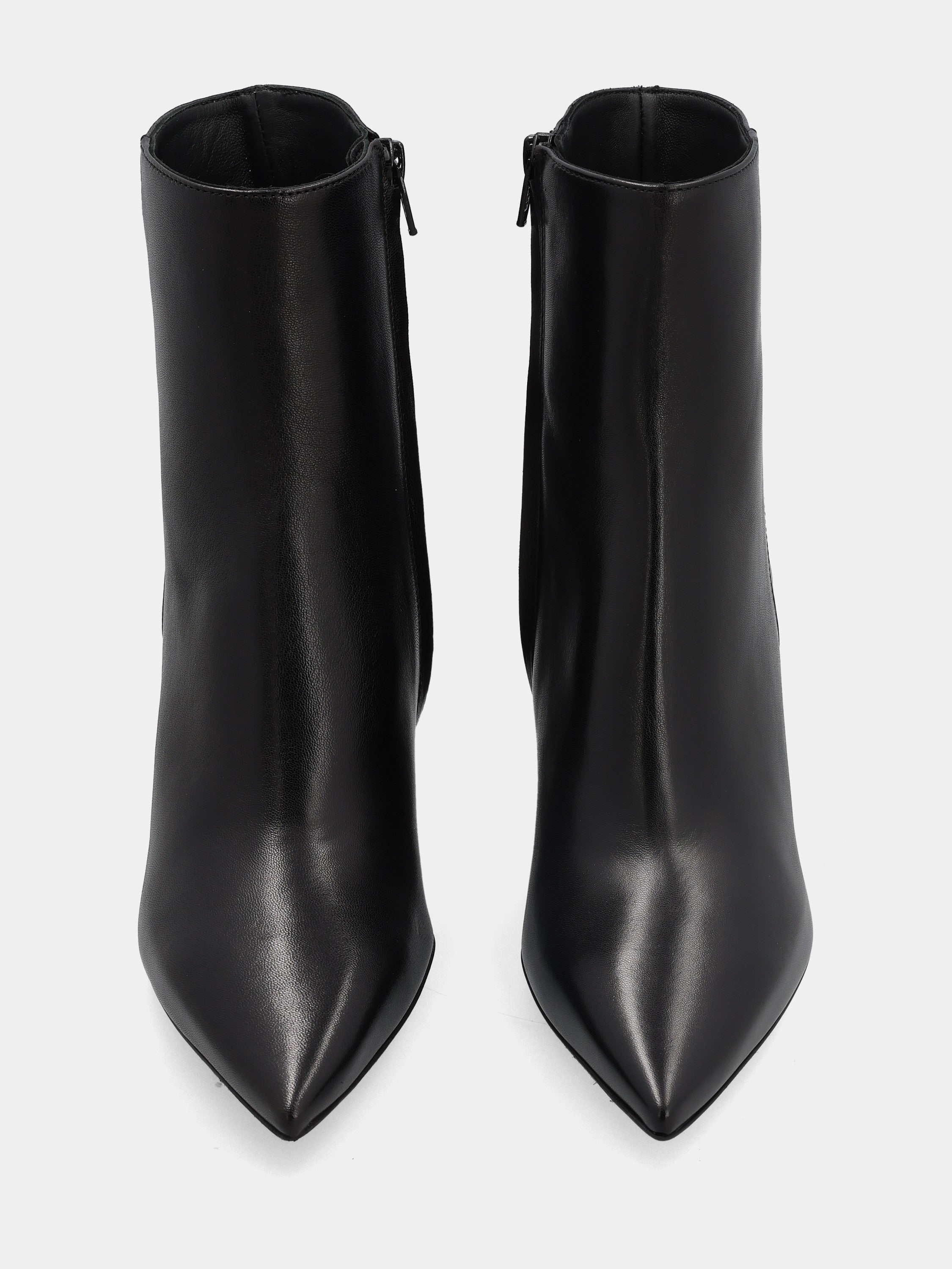 Bottine en veau noir avec talon bloc de 75 mm
