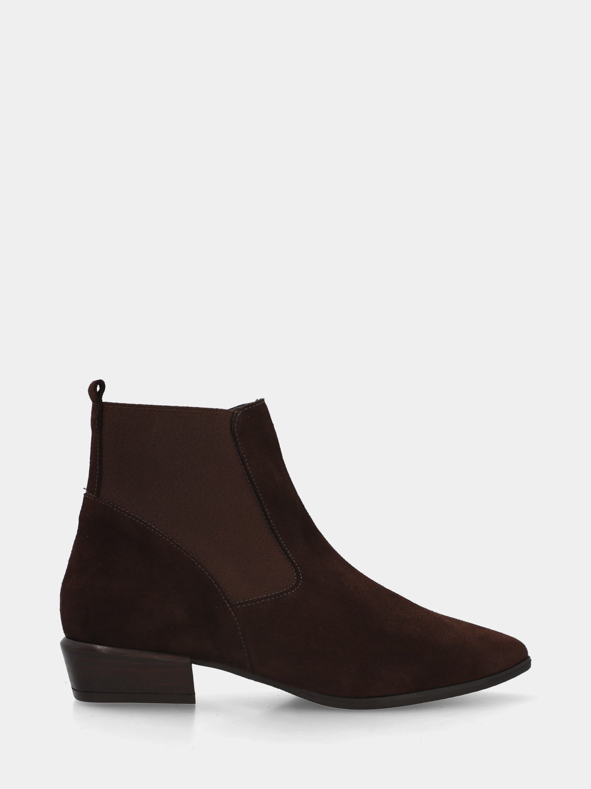 Stivaletto in velour testa di moro con elastico