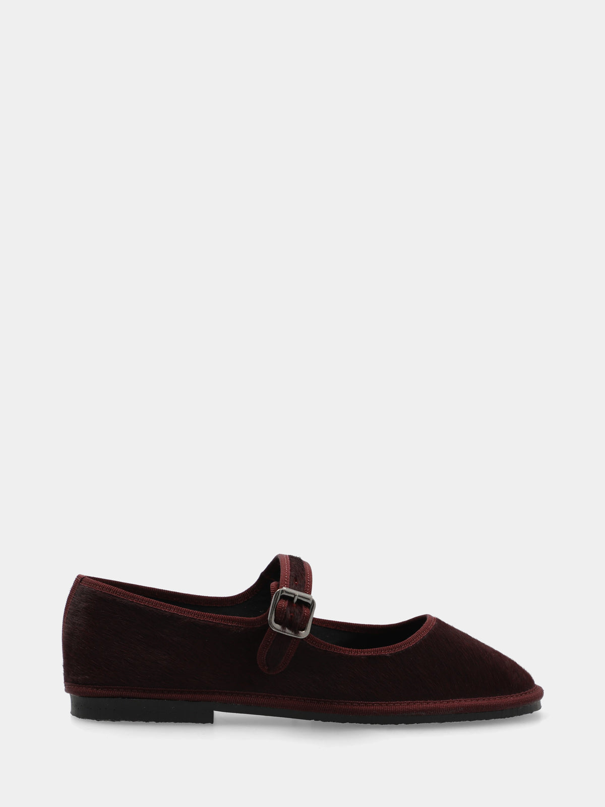 Ballerina mary jane in cavallino bordeaux