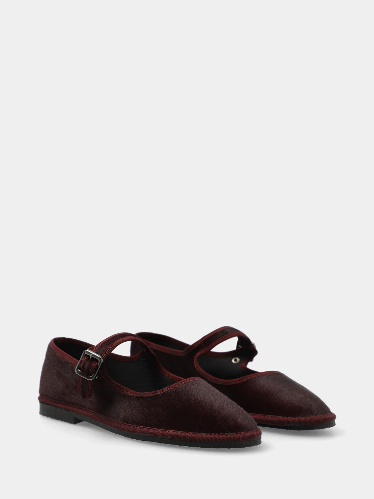 Ballerina mary jane in cavallino bordeaux