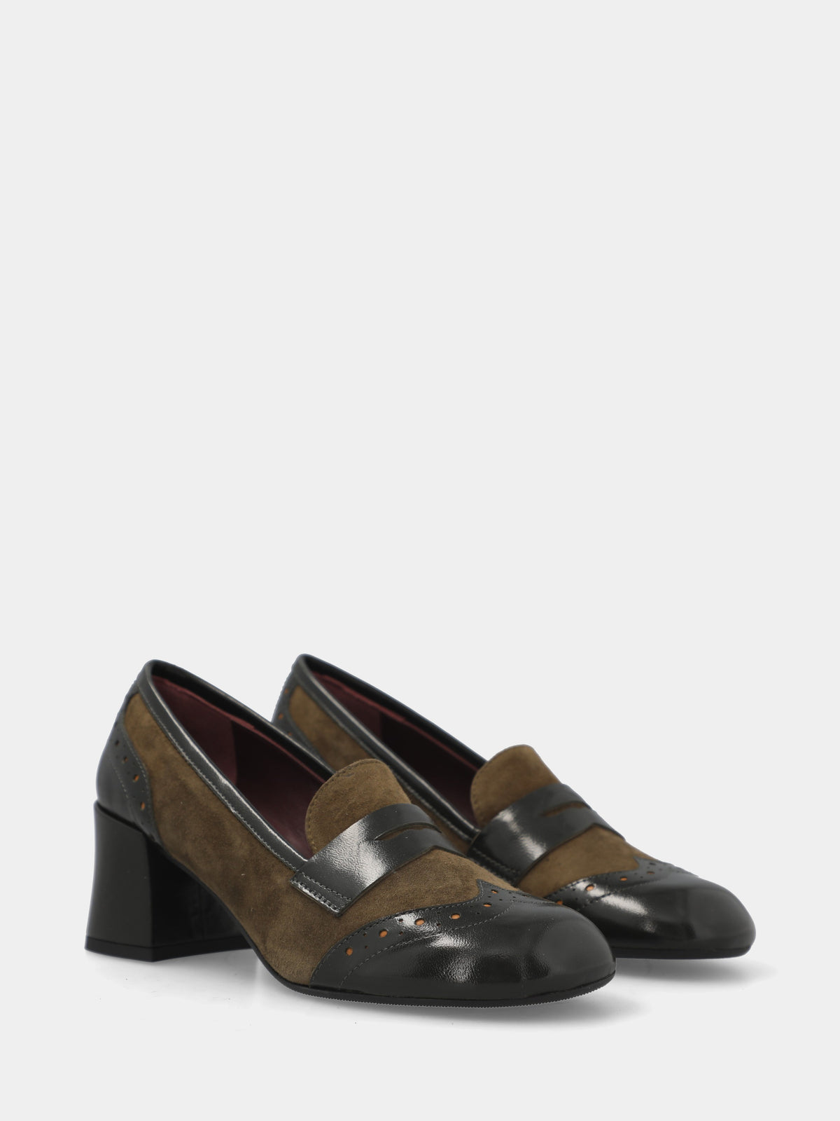 Mocassino in Verlux multicolor con mascherina bucherellata