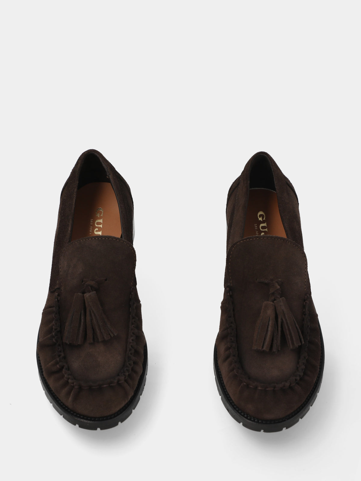 Campero in velour beige con riporti fiammati