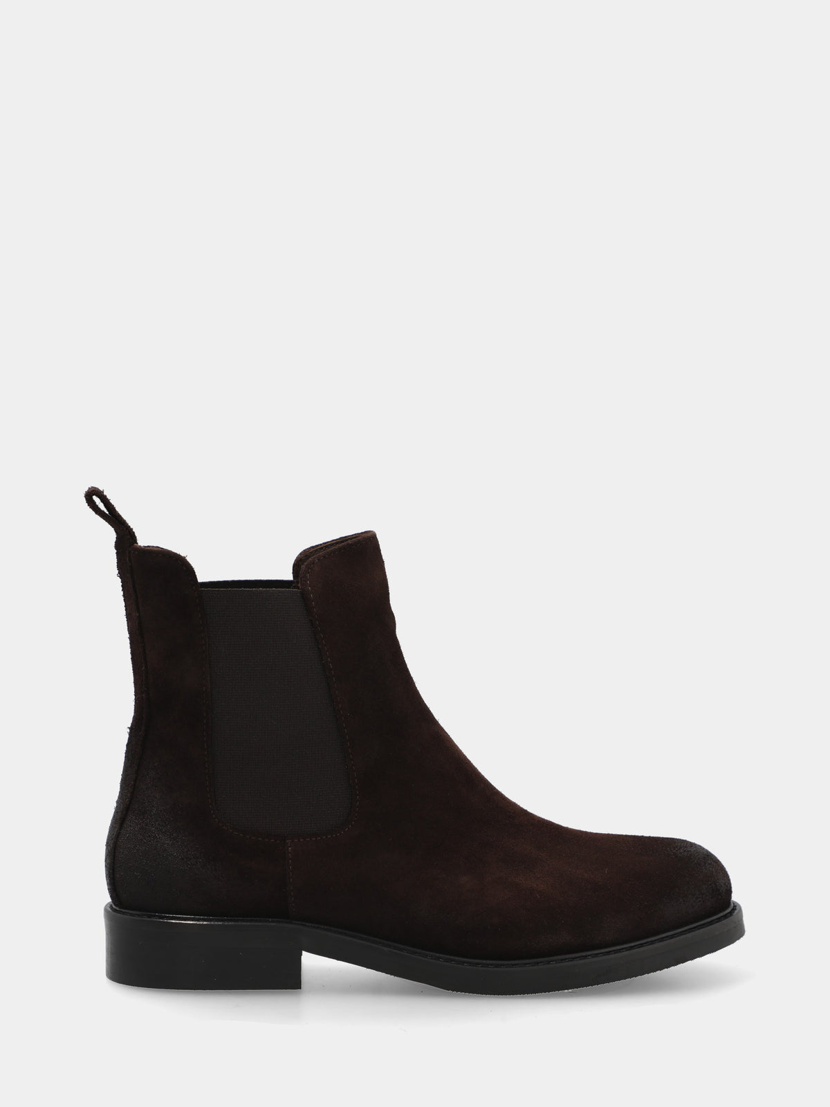 Stivaletto beatle in velour testa di moro