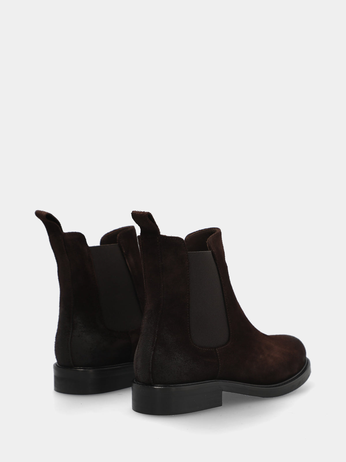 Stivaletto beatle in velour testa di moro
