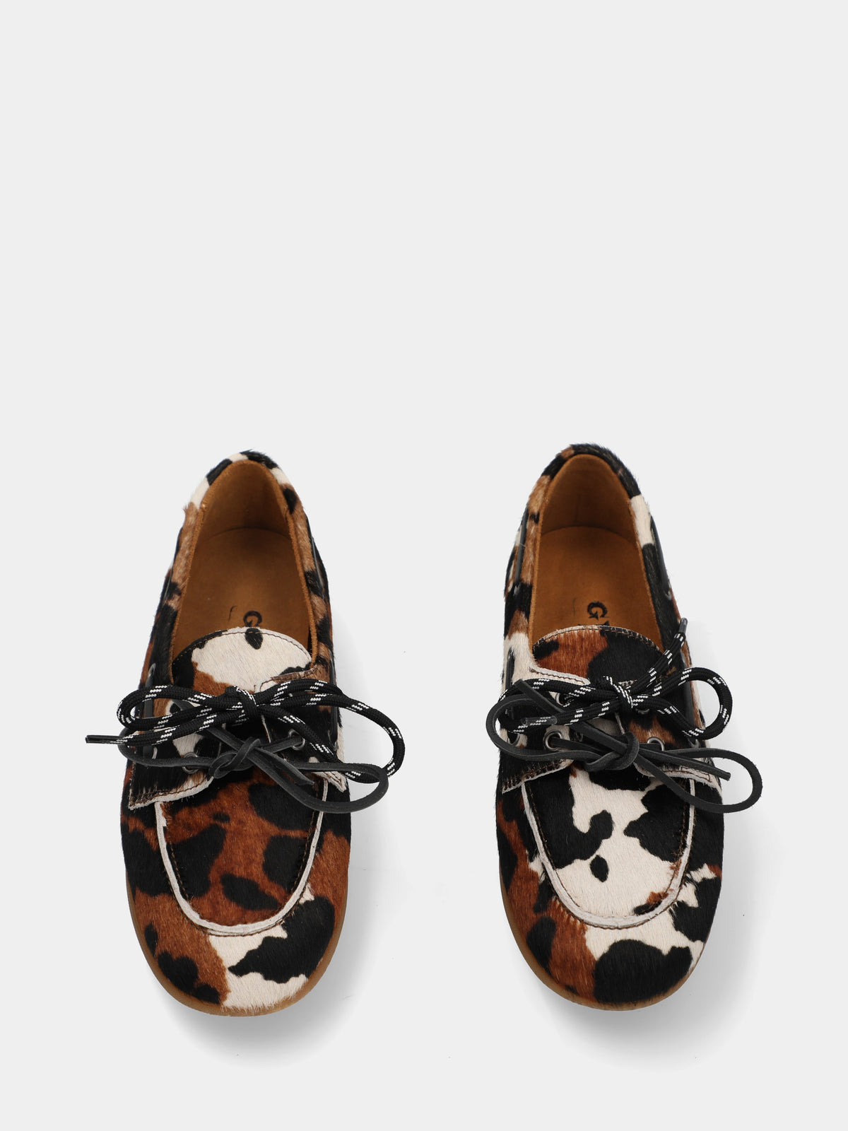 Stringata in cavallino multicolor con doppi lacci