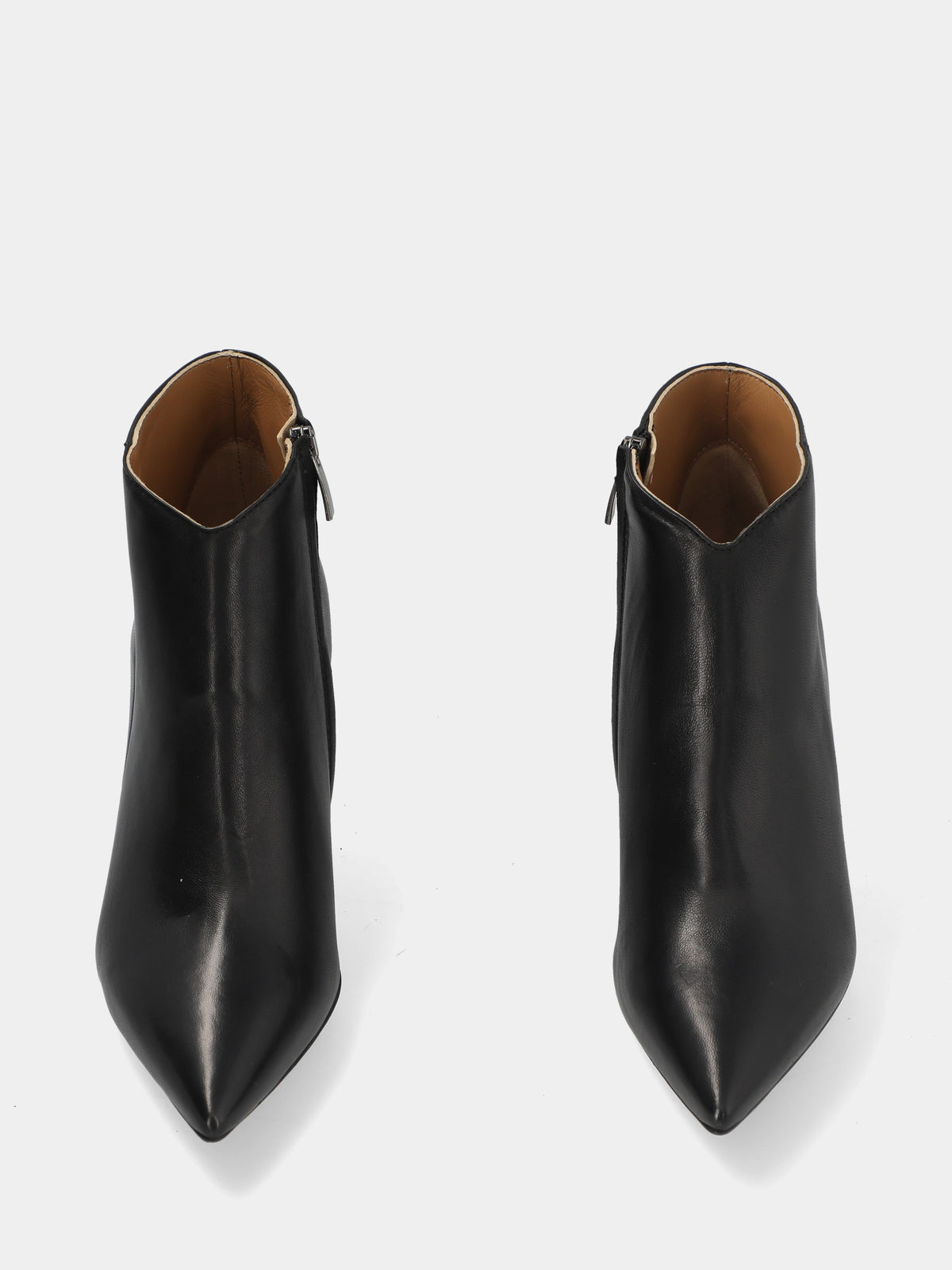 Stivaletto in nappa nera con tacco a calice