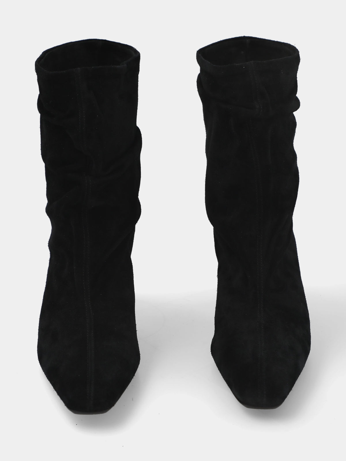 Stivaletto in camoscio nero con pince