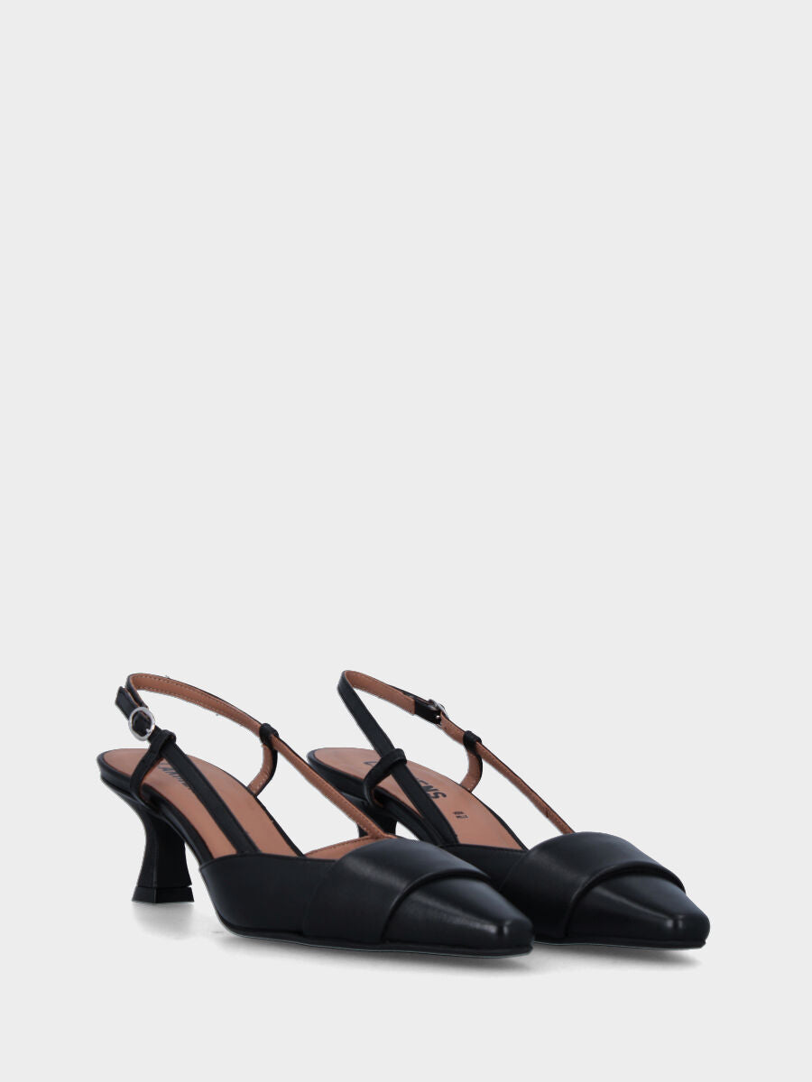 Chanel noire en cuir avec bande assortie