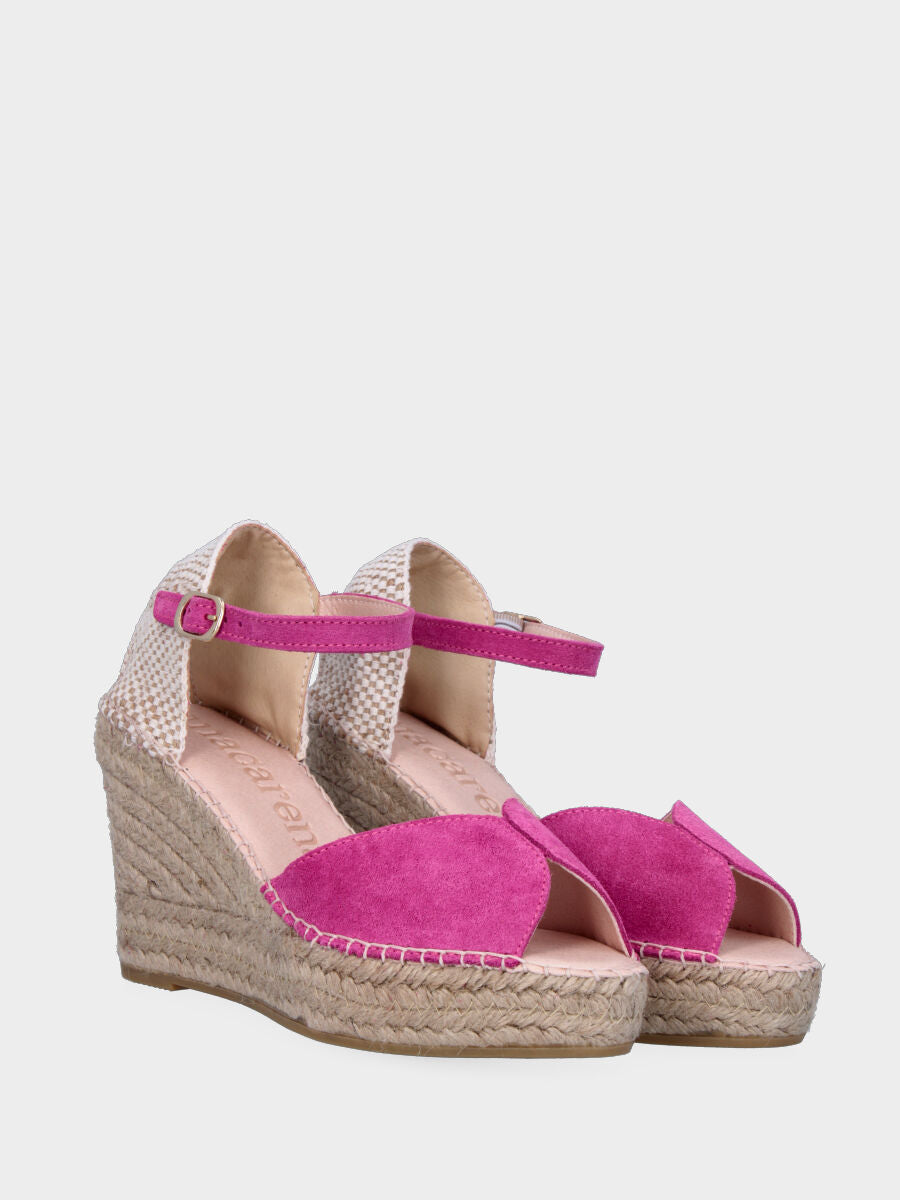 Campesina fuchsia en cuir avec bande