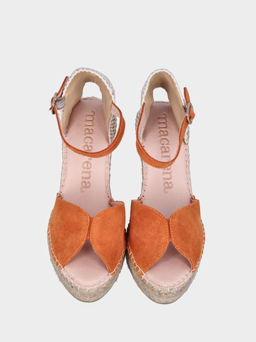 Campesina arancione in pelle con fascia