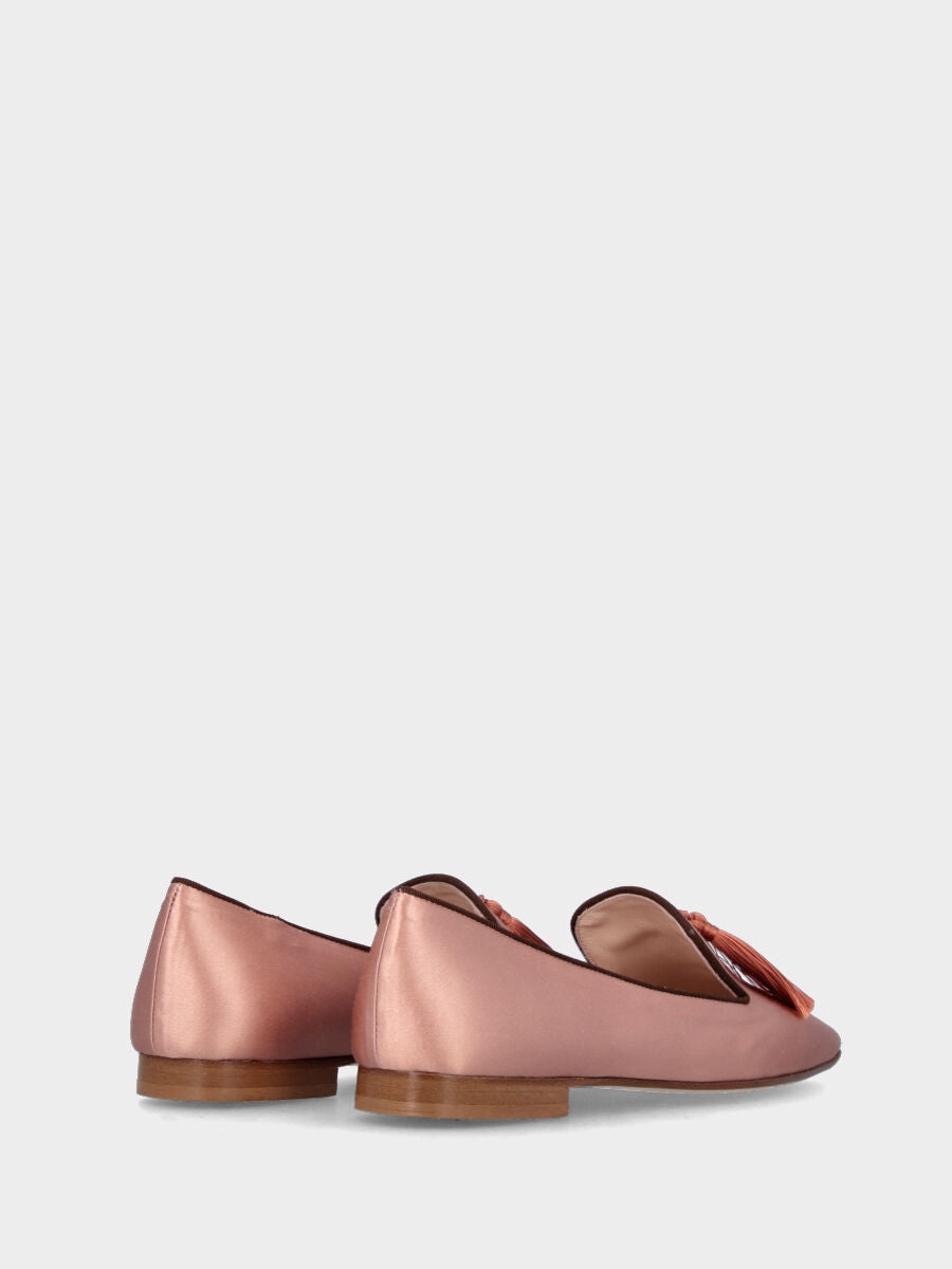Pantofolina beige in tessuto con profili a contrasto