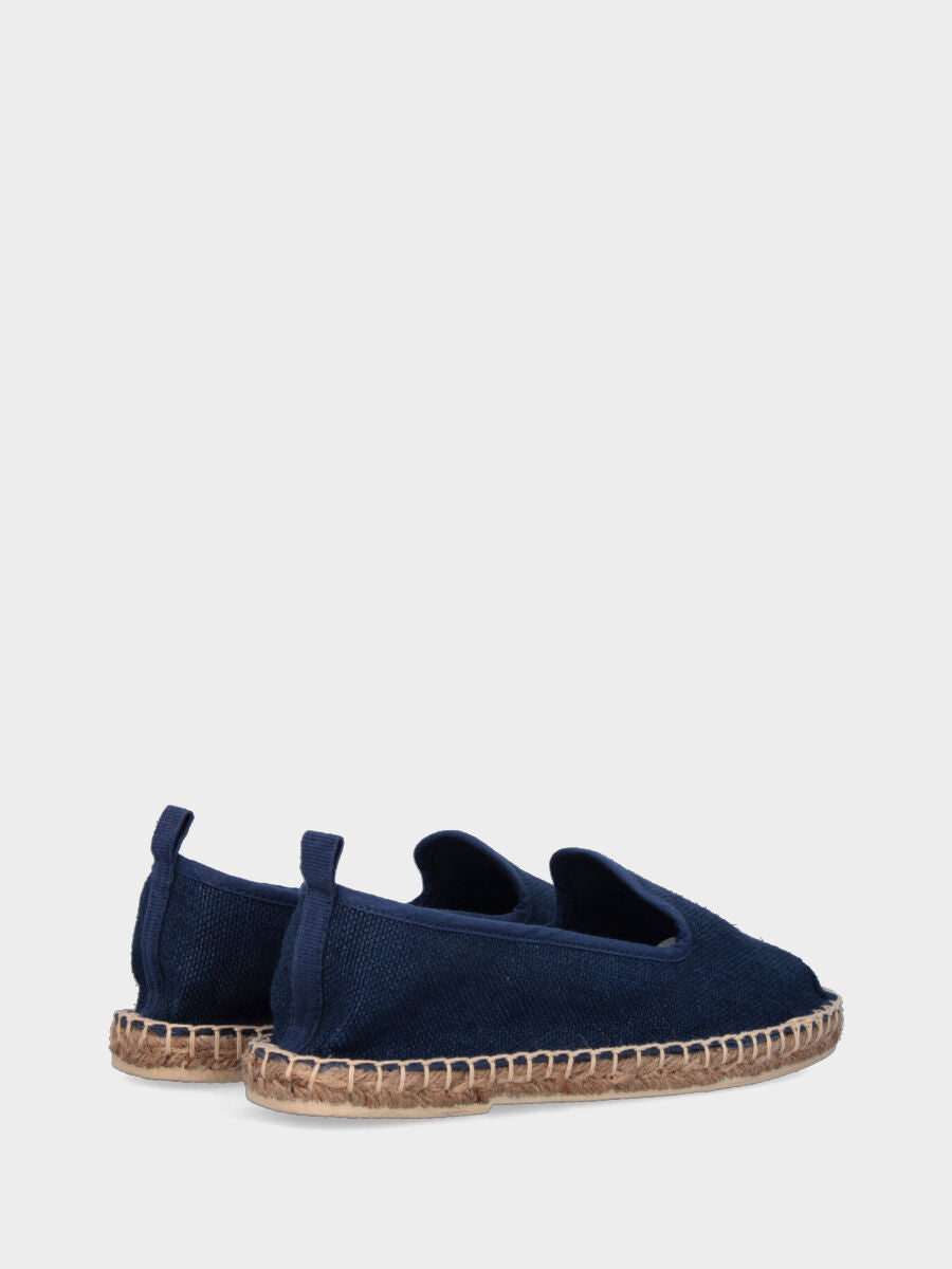 Espadrilles bleues en tissu avec semelle en corde