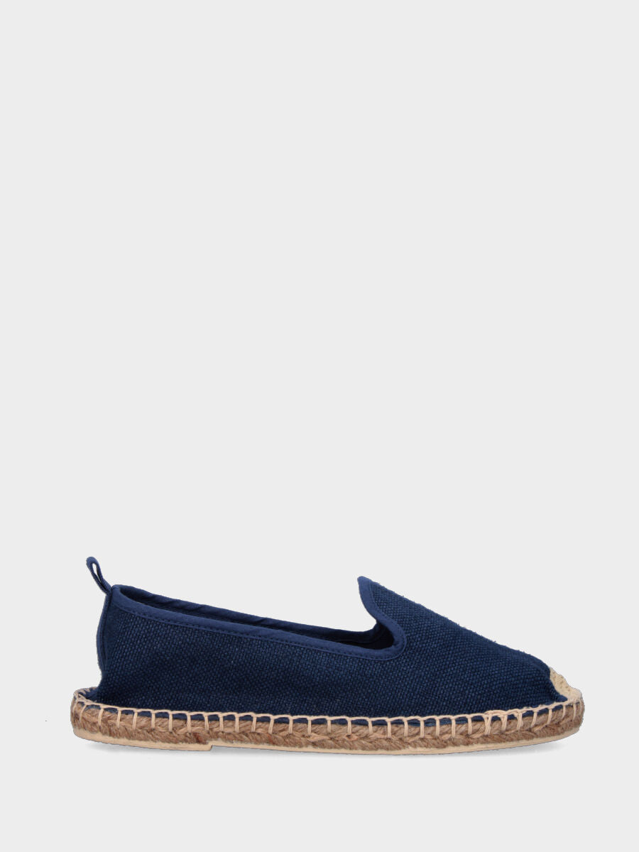 Espadrilles bleues en tissu avec semelle en corde