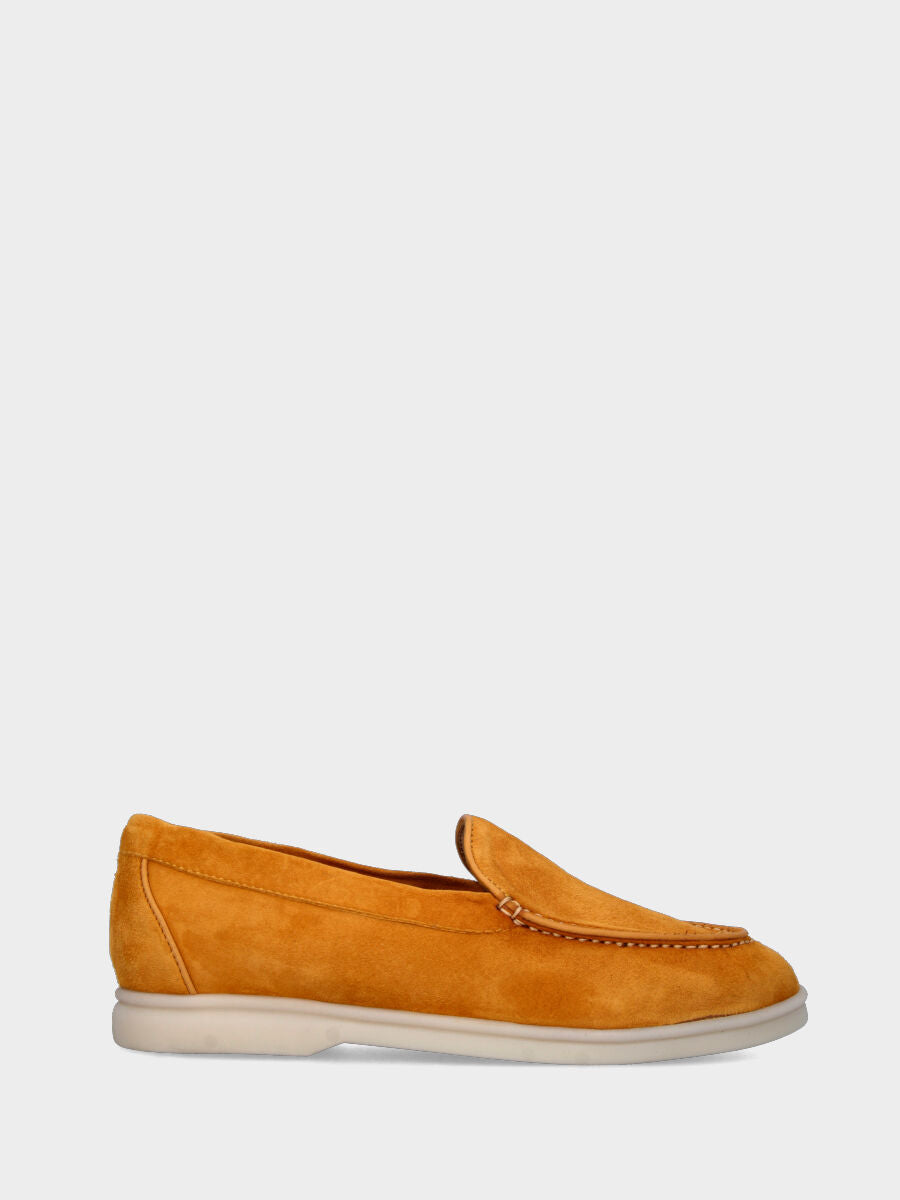 Sandalo monoblocco in vitello rosso con fascia ripiegata