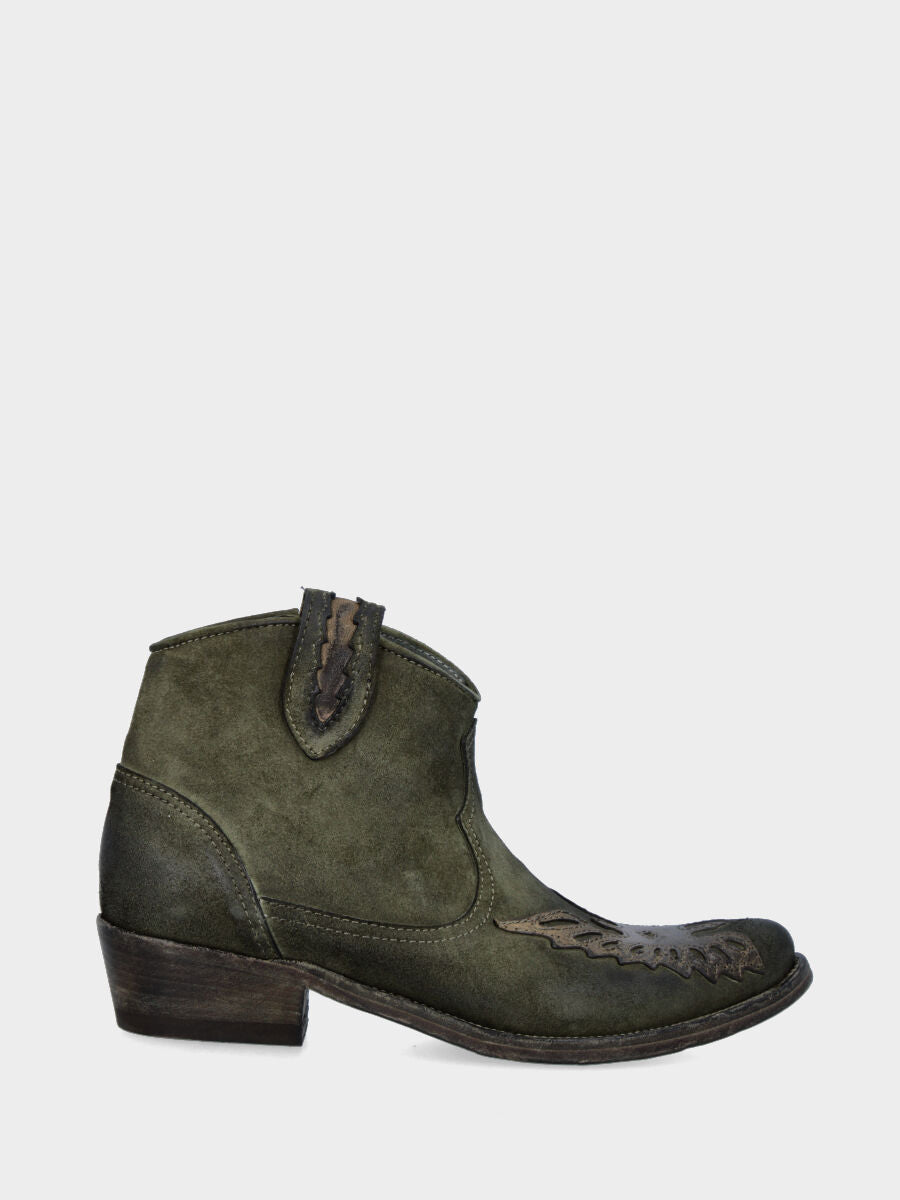 Campero bas vert en tissu avec ailes
