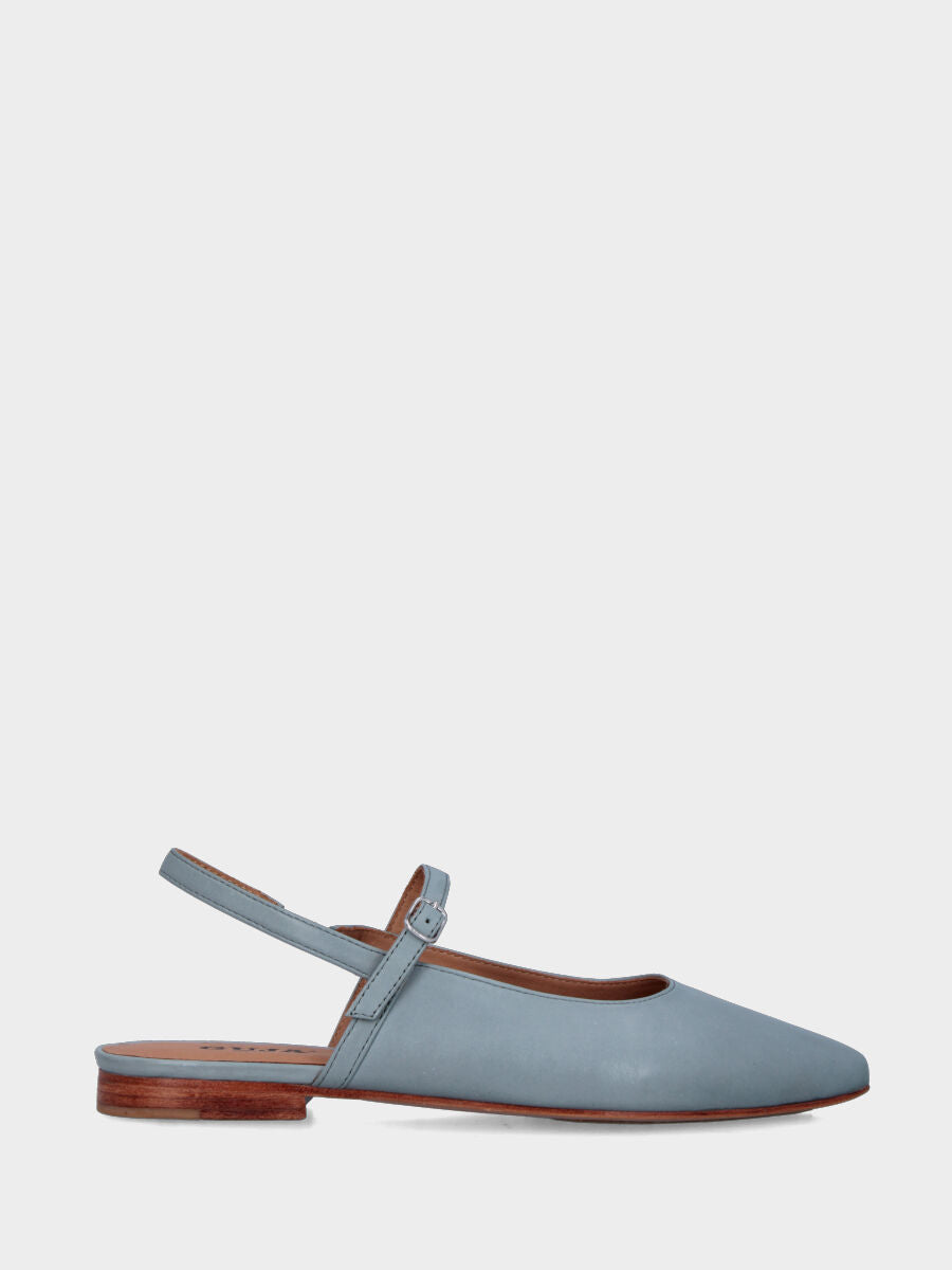 Sandalo monoblocco in vitello rosso con fascia ripiegata