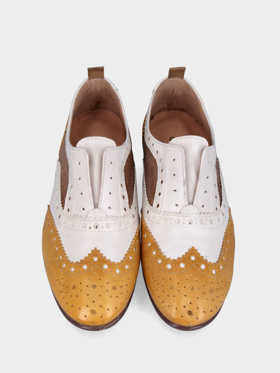 Francesina in montone multicolor con coda di rondine